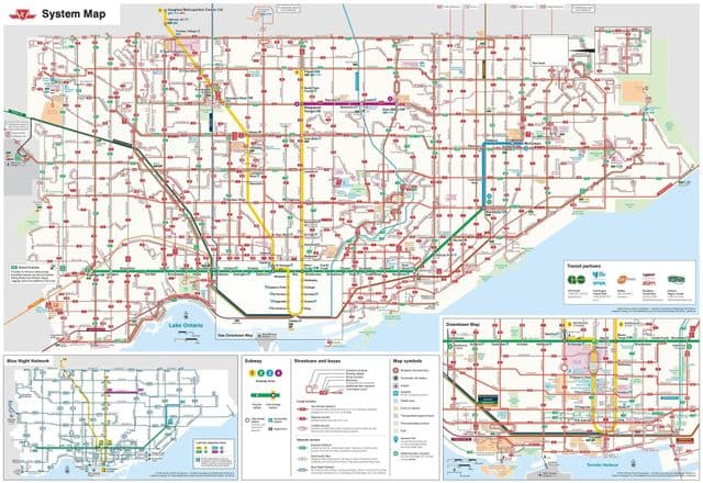Toronto transportation map